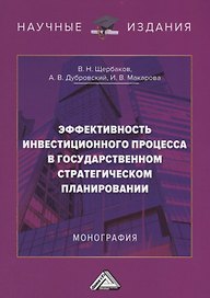 Эффективность инвестиционного процесса в государственном стратегическом планировании. Монография