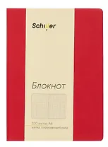 Записная книжка А6 100л кл. красный, интегр., тонир.блок, резинка, ляссе, Schiller