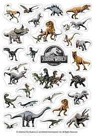 Динозавры Jurassic World. Набор наклеек