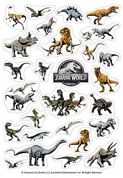 Динозавры Jurassic World. Набор наклеек