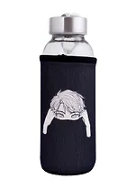 Бутылка в чехле Аниме Синтонимы  Персонаж с воротником (ч/б) (Медина Мирай) (стекло) (300мл)