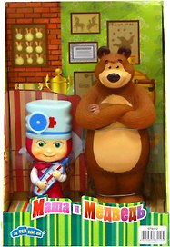 Набор Маша-доктор с Мишкой (пластизоль) (Маша и Медведь) (GT6572) (1112012) (коробка)