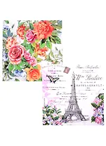 Набор салфеток для декупажа Цветы Парижа 2 шт. 007721/SDL087700