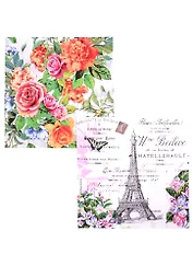 Набор салфеток для декупажа Цветы Парижа 2 шт. 007721/SDL087700