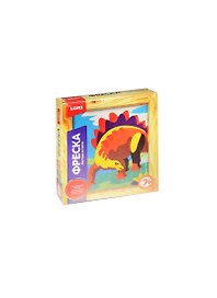 Кп-043 Фреска Картина из песка Стегозавр (+ рамка) (LORI) (набор д/творч.) (7+)