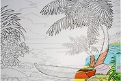 Основа для творчества большая «Морской пейзаж», Арт-Галерея