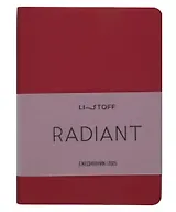 Ежедневник дат. 2025г А6 176л "Radiant" красный, интегр.переплет, иск.кожа, термотиснение, покрытие Soft Touch, скругл.углы, тонир.блок, ляссе, инд.уп