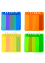 Закладки самоклеящиеся 1,5*8 см 5*20 листов, + бумага самоклеящаяся 8*8 см 25 листов, спираль