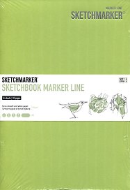 Скетчбук 17,6*25см 16л "SKETCHMARKER MARKER LINE", 160г/м2, мягк.обложка, цв.лайм