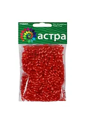 Бусины пластиковые (G51) (7708436) (3х6мм) (25гр.) (красные) (упаковка)