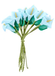 Цветы для декорирования "Голубые каллы" (12 шт) (11 см)