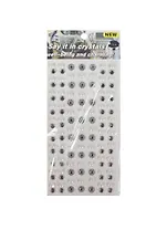 Стразы -кристаллы средняя упаковка (1461-5I/2) (бел. бусины цветочки/бел. жемчуг)