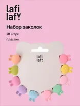 Набор заколок-крабиков mini Кролики матовые (пастельные оттенки) (10шт) (1,5см) (12-03907-B19) (Lafilaf)