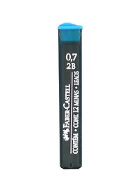 Грифели для механических карандашей Faber-Castell "Polymer", 12шт., 0,7мм, 2B