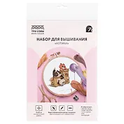 Набор для вышивания крестиком ТРИ СОВЫ "Котики", 15*20см