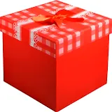 Коробка подарочная "Бант на красной клетке" 16*16*16см