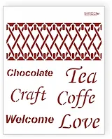 Трафарет пластиковый многоразовый Надписи (20х25) (Л-010)