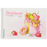 Скетчбук А4 20л "Сладости" акварельная, 200г/м2, обложка картон, гребень