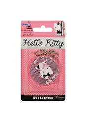Световозвращающая подвеска Coreflect Hello Kitty круг розовый (с книжкой) (51200)
