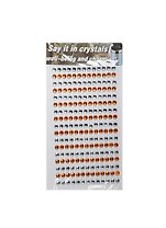 Стразы отдельные круглые крупные Say it in crystals (1461-3/8) (бел. и оранж.)