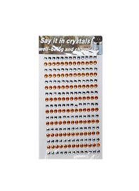 Стразы отдельные круглые крупные Say it in crystals (1461-3/8) (бел. и оранж.)