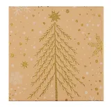 Коробка подарочная "Craft snowflaces" 18*18*7,5см, Новый год, картон