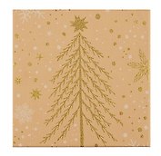 Коробка подарочная "Craft snowflaces" 18*18*7,5см, Новый год, картон