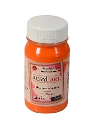 Краска акриловая "Акрил-Арт" оранжево-красный,100мл,банка, Таир