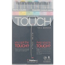 Набор маркеров Touch Twin, пастельная тона, 6 штук