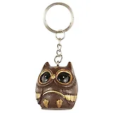 Брелок Сова с золотом (полистоун) (4х3) (12-07703-159349)