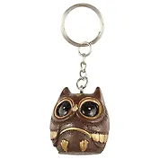 Брелок Сова с золотом (полистоун) (4х3) (12-07703-159349)