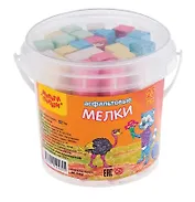 Мелки цветные 05цв 25шт асфальтные "Енот в Австралии", ведерко