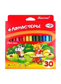 Фломастеры «Мультики» ГАММА, 30 цветов