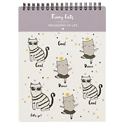 Блокнот «Funny cats», клетка, 80 листов, А5