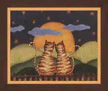 Картина Кот с Кошкой рыжие (PC1118) (24х30)