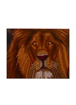 Алмазная мозаика ТМ Рыжий Кот 22х32см с подрамником с полным заполнением (класс.)  (15 цв.) ВЗГЛЯД ЛЬВА (Арт. AC22101)