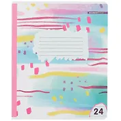 Тетрадь в линейку Academy Style, "Мемфис-акварель", 24 листа, в ассортименте