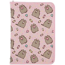 Папка для тетрадей «Pusheen» А4, пластик, на молнии с трёх сторон, Academy Style