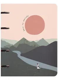 Тетрадь на кольцах «Mountains» 120 листов в клетку, А5, сменный блок - Be Smart
