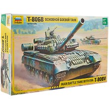 Сборная модель ЗВЕЗДА, Бронетехника, Танк, Т-80БВ, 1:35