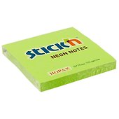 Блок для записей Stick`n Neon notes, зелёный, 7.6 х 7.6 см - 0
