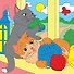 Холст с красками "Котята с клубками", 15 х 15 см - 0