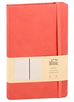 Книга для записей А5 96л лин. "Joy Book. Рыжая лиса" иск.кожа, тонир.блок, скругл.углы, ляссе, резинка, карман на задн.форзаце