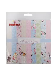 ХОББИ И ТЫ Набор бумаги 15*15см 190гр/м Шебби Кошки, 12 листов