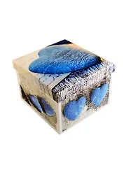 Коробка подарочная "Синее сердце" 14*14*11см, картон, Вейксинг