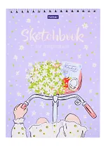 Скетчбук А5 32л "Лето на велосипеде" 160г/м2, тв. переплет