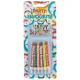 Набор свечей для торта с табличкой Happy Birthday (12шт) (8см)
