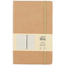 Книга для записей А5 96л лин. "Joy Book. Печенье с корицей" иск.кожа, тв.переплет, ляссе, резинка, инд.уп.