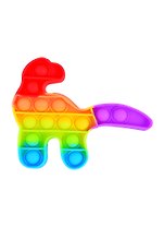Поп ит. Игрушка-антистресс с пузырьками Радужный динозаврик (15х12см) (JSC8126)