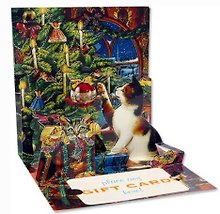 3D открытка Новогодняя шалость (Christmas Mischief) (квадрат) (255)